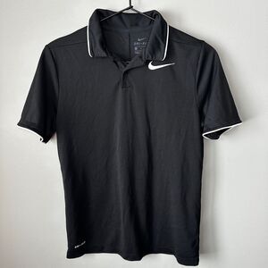 Nike Dri-Fit Black Polo Girls Large